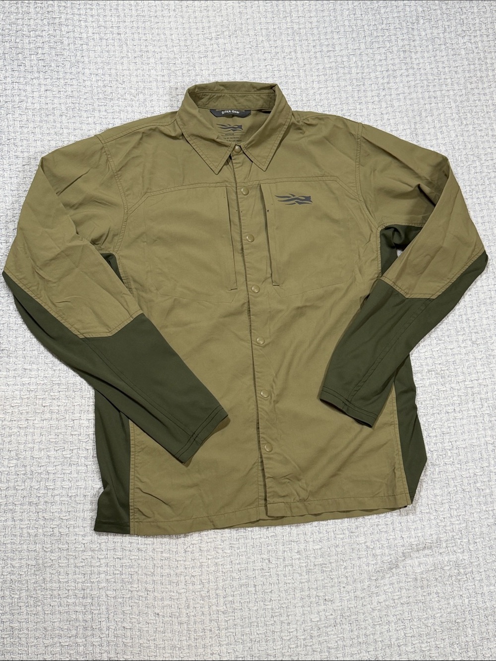 Mens Sitka Gear Scouting Shirt Snap Up Shirt Green Size Medium